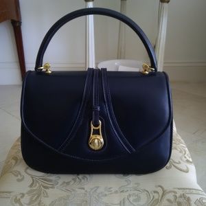 GUCCI Dark Navy Handbag VINTAGE
